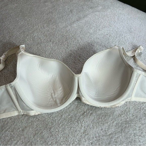 Cacique Lace Wired Bra Size 38D Cream and Gold - Picture 5 of 15